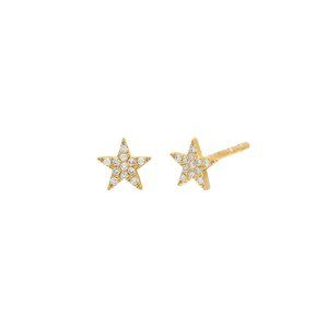 5MM Diamond Star Stud Earring 14K